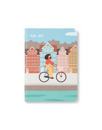 Cartoleria Agenda annuale 2025 Letts 12 Mesi, Wanderlust A6 settimanale Amsterdam - 14,8 x 10,5 cm Letts