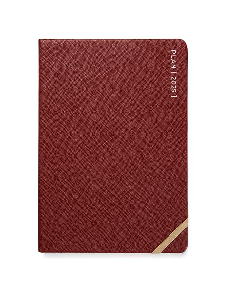 Agenda annuale 2025 Letts 12 Mesi, Serene A5 settimanale bordeaux - 21 x 14,8 cm