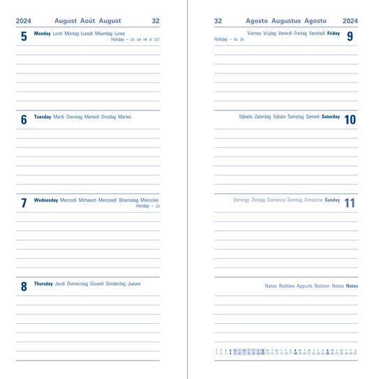 Agenda accademica 2025-2026 Paisley Slim Settimanale Salamandra - 16,6 x 8,2 cm - 2