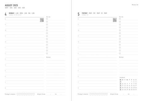 Agenda accademica 2025-2026 Conscious A6 Giornaliero Cipria - 14,8 x 10,5 cm - 2