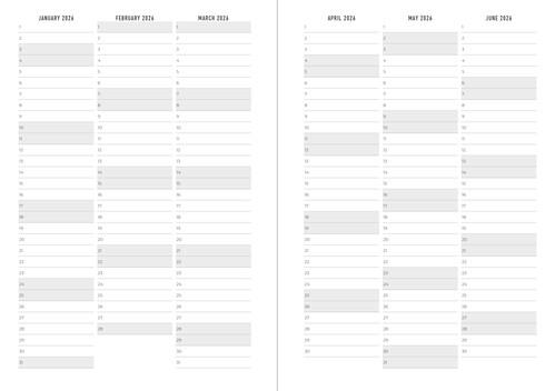 Agenda accademica 2025-2026 Conscious A6 Giornaliero Cipria - 14,8 x 10,5 cm - 5