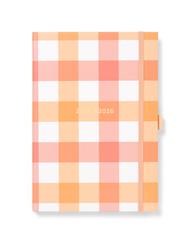 Agenda accademica 2025-2026 Gingham A5 Settimanale Arancione - 21 x 14,8 cm