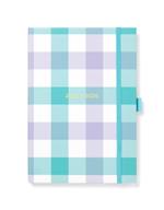Agenda accademica 2025-2026 Gingham A5 Settimanale Azzurro - 21 x 14,8 cm