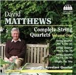 Quartetti per Archi vol.1 - CD Audio di David Matthews