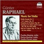 Musica per Violino - CD Audio di Günter Raphael