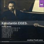 Opere per pianoforte - CD Audio di Konstantin Eiges