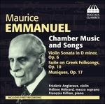 Opere cameristiche - CD Audio di Maurice Emmanuel