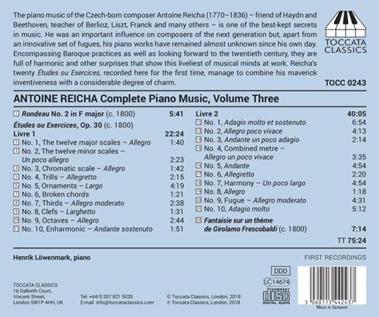 Musica per pianoforte completa vol.3 - CD Audio di Antonin Reicha - 2
