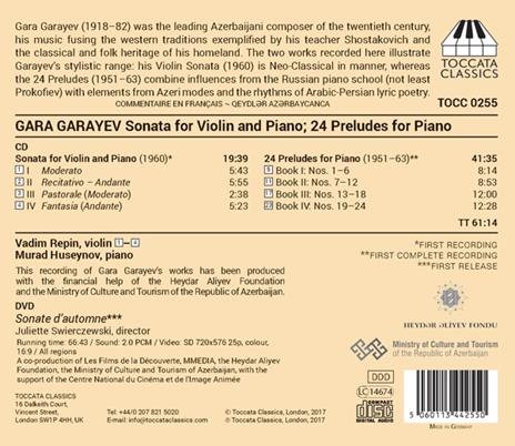 Sonata per violino - 24 preludi dai libri 1, 2, 3 - CD Audio + DVD di Vadim Repin,Kara Karayev - 2