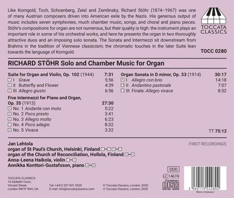 Solo And Chamber Music For Organ - CD Audio di Jan Lehtola - 2
