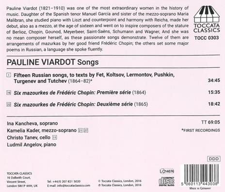 Lieder - CD Audio di Pauline Viardot - 2