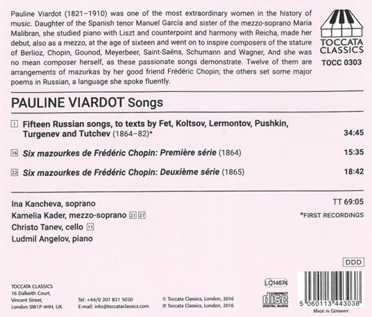 Lieder - CD Audio di Pauline Viardot - 2