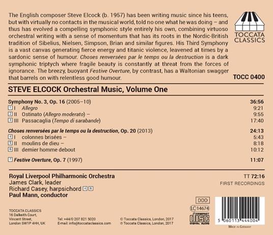 Musica orchestrale completa vol.1 - CD Audio di Royal Liverpool Philharmonic Orchestra,Steve Elcock - 2
