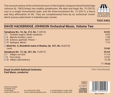 Musica per orchestra completa vol.2 - CD Audio di Paul Mann,David Hackbridge Johnson - 2