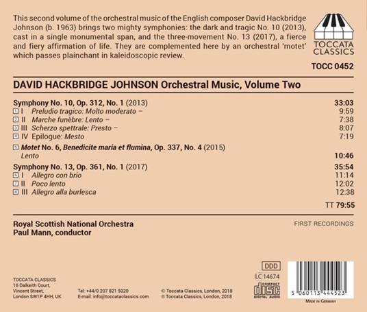 Musica per orchestra completa vol.2 - CD Audio di Paul Mann,David Hackbridge Johnson - 2