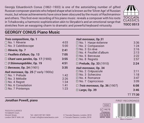 Musica per pianoforte - CD Audio di Julius Conus - 2