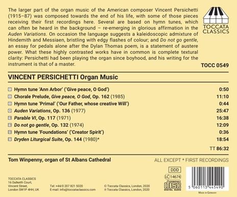 Organ Music - CD Audio di Vincent Persichetti - 3