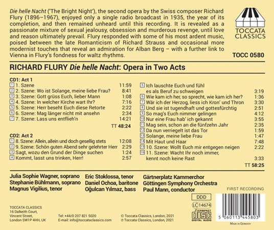 Die Helle Nacht (2 Cd) - CD Audio di Richard Flury - 2