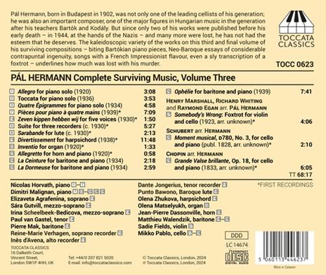 Complete Surviving Music, Vol.3 - CD Audio di Nicolas Horvath - 2