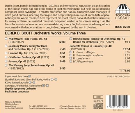 Orchestral Music Vol.3 - CD Audio di Derek B. Scott - 2