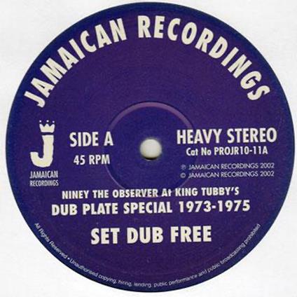 Set Dub Free-Dub Born Free - Vinile 10'' di Niney the Observer