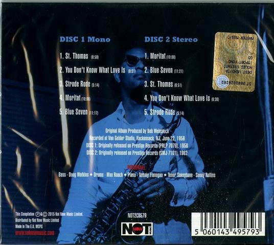 Saxophone Colossus - CD Audio di Sonny Rollins - 2
