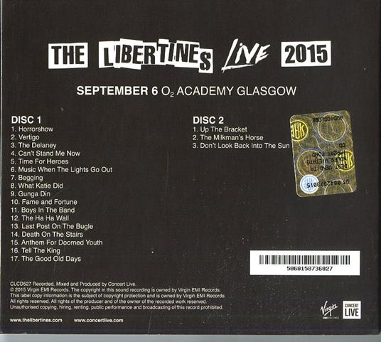Live at the O2 Academy Glasgow - CD Audio di Libertines - 2