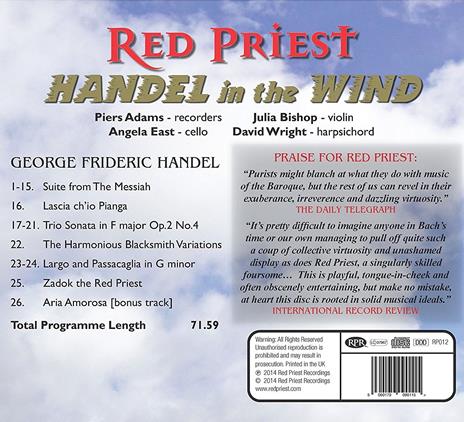 Handel in the Wind - CD Audio di Georg Friedrich Händel,Red Priest - 2