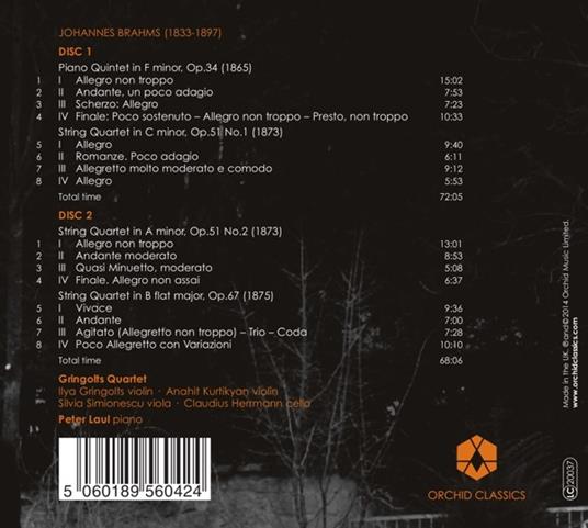 Complete String Quartet - CD Audio di Johannes Brahms - 2
