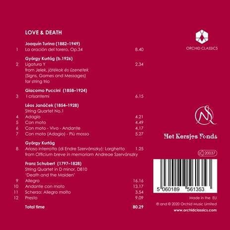 Navarra String Quartet: Love & Death - CD Audio - 2