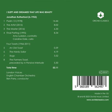 I Slept And Dreamed That Life Was Beauty - CD Audio di Jonathan Rutherford - 2