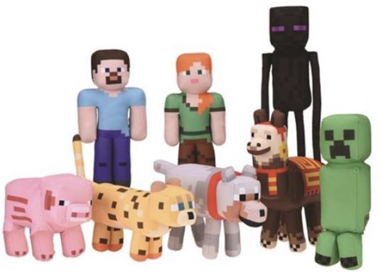 PELUCHE MINECRAFT ASSORTIMENTO 22CM