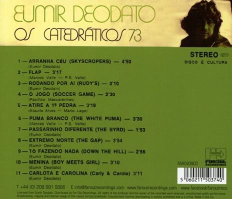 Os Catedraticos 73 - CD Audio di Eumir Deodato - 2
