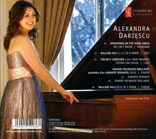 Plays Schumann, Liszt & Chopin - CD Audio di Alexandra Dariescu - 2
