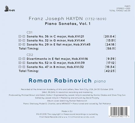 Sonate per Pianoforte vol.1 - CD Audio di Franz Joseph Haydn - 2