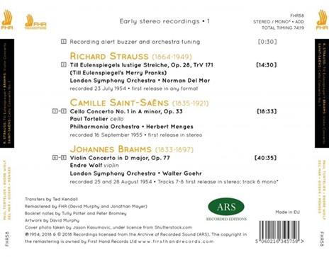 Early Stereo... (Remastered) - CD Audio di Paul Tortelier - 2