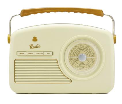 Radio Digitale Gpo Rydell Nostalgic Dab Radio Brown/Cream