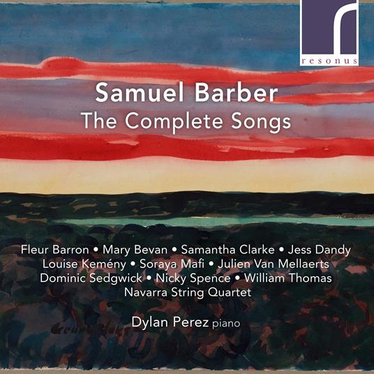 Dylan Perez Navarra String Quartet - Barber The Complete Songs - CD Audio