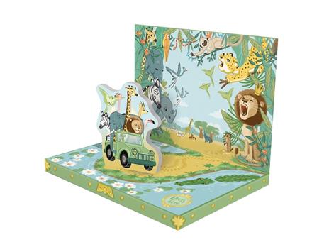 Biglietto Auguri Carillon Music Box Magnete Gli Animali Della Giungla - 2