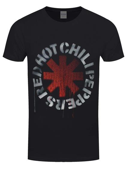 T-Shirt Unisex Tg. S. Red Hot Chili Peppers: Stencil