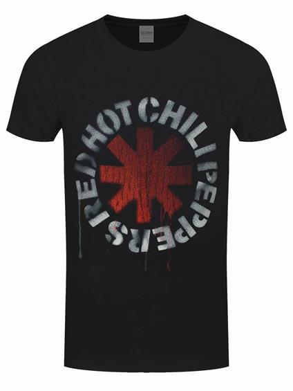 T-Shirt Unisex Tg. M. Red Hot Chili Peppers: Stencil