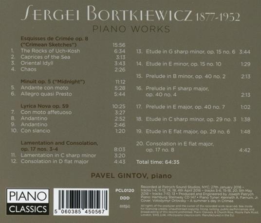 Musica per Pianoforte - CD Audio di Sergei Bortkiewicz - 2