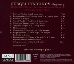 12 etudes d'execution trascendante - CD Audio di Sergei Lyapunov,Vincenzo Maltempo - 2