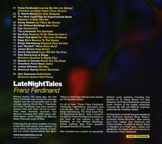 Late Night Tales - CD Audio di Franz Ferdinand - 2