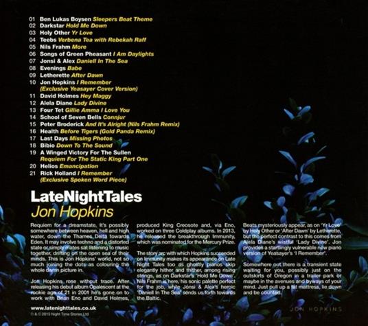 Late Night Tales - CD Audio di Jon Hopkins - 2