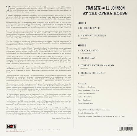 At the Opera House - Vinile LP di Stan Getz,J.J. Johnson - 2