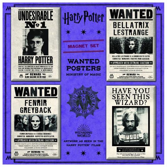 Harry Potter: Ministry Of Magic Wanted Posters Magnet Set