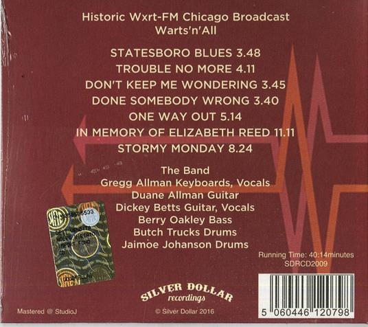Chicago 31-1-1970 - CD Audio di Allman Brothers Band - 2