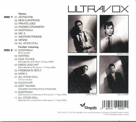Vienna - CD Audio di Ultravox - 2