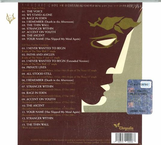 Rage in Eden - CD Audio di Ultravox - 2
